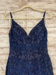 NAVY SPARKLY LONG DRESS (NEW)