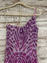 PURPLE SPARKLY MERMAID GOWN