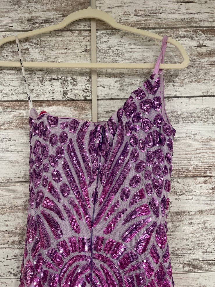 PURPLE SPARKLY MERMAID GOWN