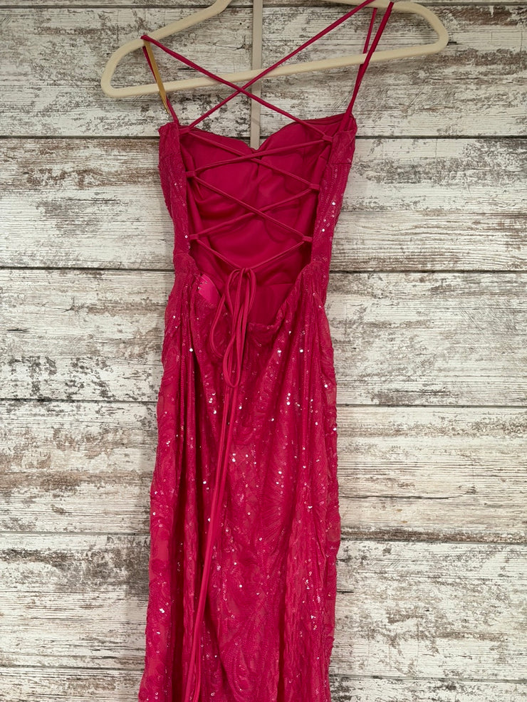 PINK SPARKLY LONG DRESS