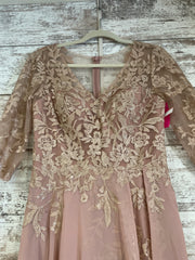 PINK/FLORAL LONG DRESS (NEW)