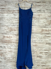 ROYAL BLUE SPARKLY LONG DRESS