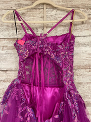 PINK/FLORAL A LINE GOWN (NEW)