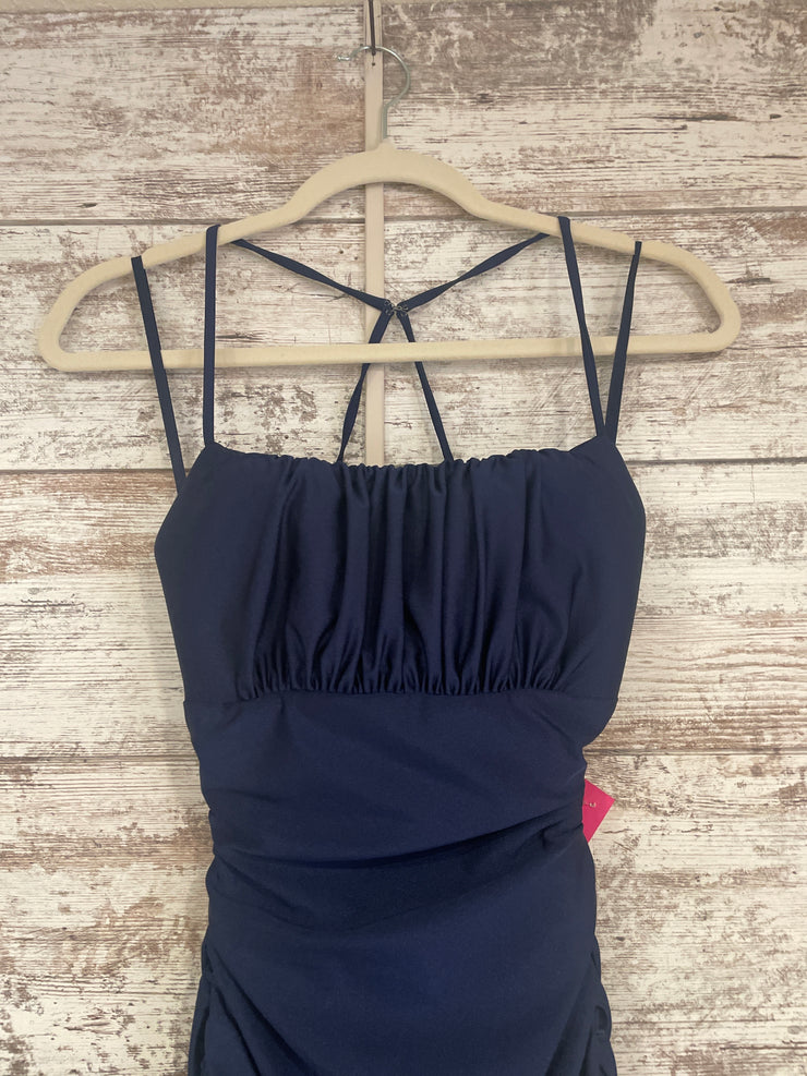 NAVY LONG EVENING GOWN