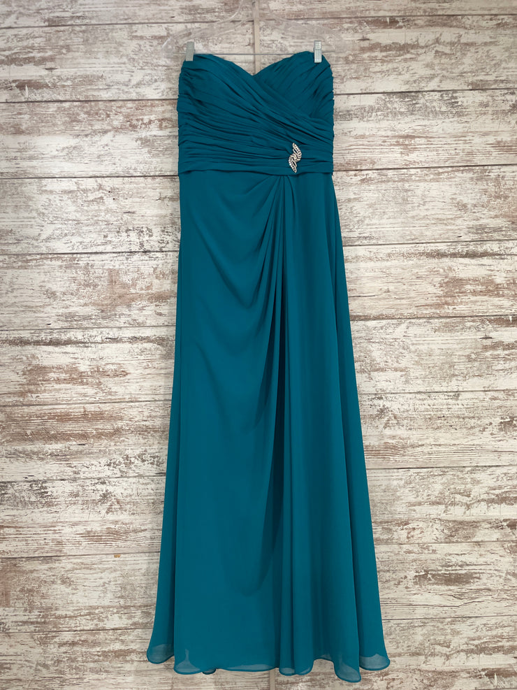TEAL LONG EVENING GOWN