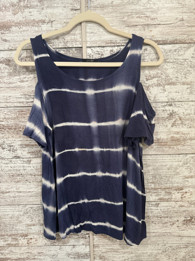 BLUE/WHITE TIE DYE TOP