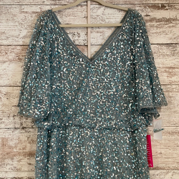 BLUE SEQUIN LONG DRESS (NEW)