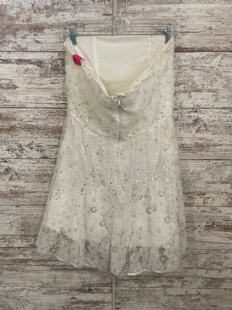 WHITE SPARKLY SHORT DRESS $300