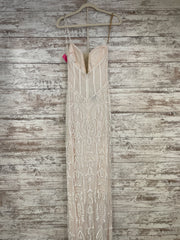 WHITE BEADED LONG DRESS (NEW)