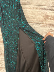 GREEN FULL SEQUIN LONG DRESS