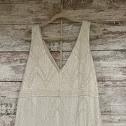 WHITE BEADED LONG DRESS (NEW)