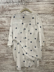 WHITE/BLUE SHIRT DRESS