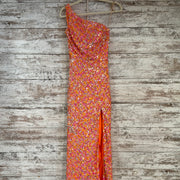 PINK/ORANGE SEQUIN LONG DRESS