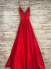RED A LINE GOWN