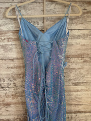 BLUE SPARKLY LONG DRESS (NEW)