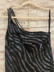 BLACK/NAVY SEQUIN DRES-NEW$528