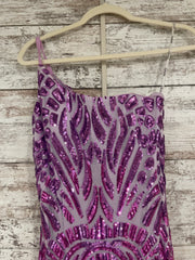 PURPLE SPARKLY MERMAID GOWN
