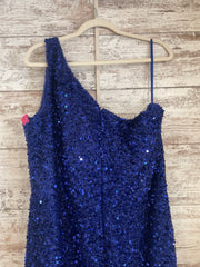 ROYAL BLUE SPARKLY LONG DRESS