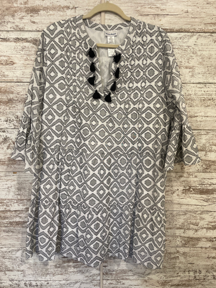 BLACK/WHITE TASSLE DRESS $158