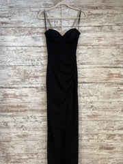 BLACK SPARKLY LONG EVENING GOW