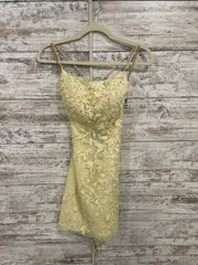 YELLOW/FLORAL SHORT DRESS