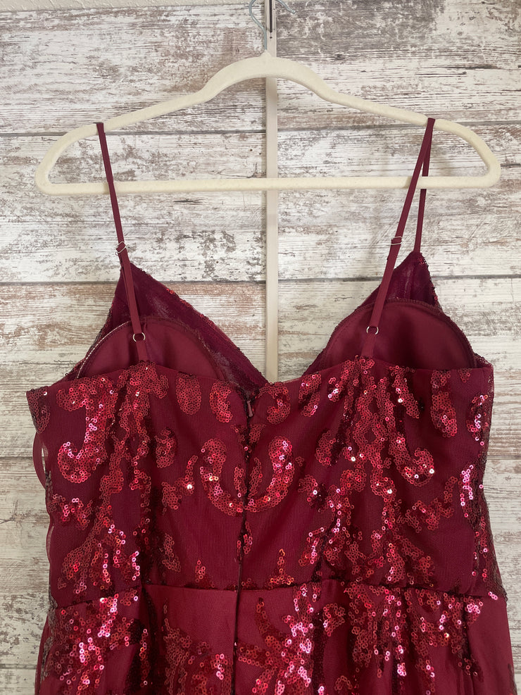 BURGUNDY SPARKLY DRESS (NEW)