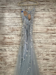 BLUE/FLORAL MERMAID GOWN