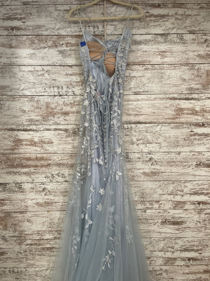 BLUE/FLORAL MERMAID GOWN