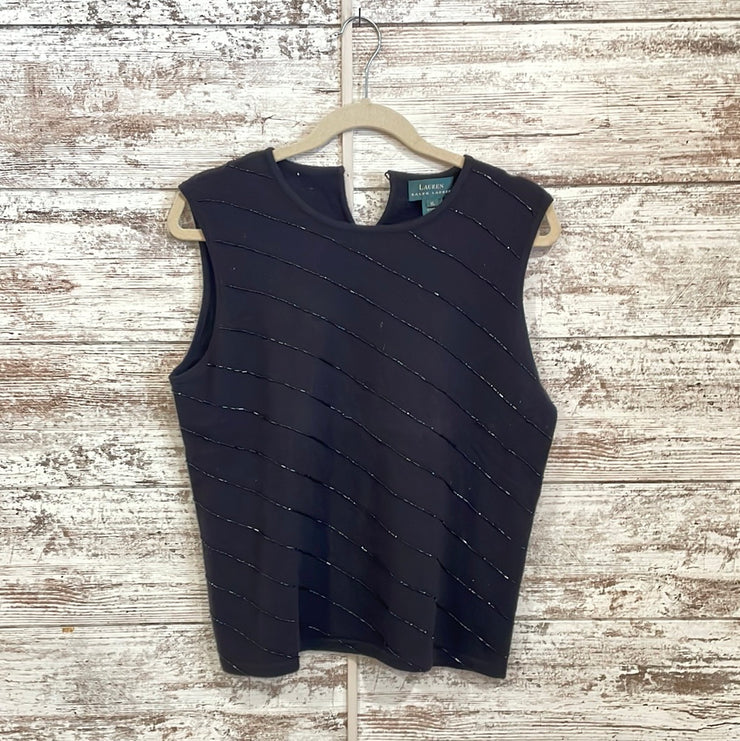 BLACK WOOL/ANGORA/CASHMERE TOP