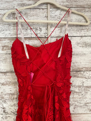 RED/FLORAL MERMAID GOWN