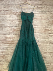 GREEN/FLORAL MERMAID GOWN