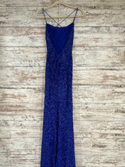 ROYAL BLUE SEQUIN LONG DRESS