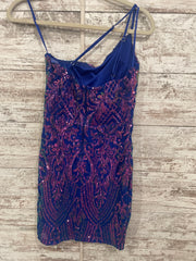BLUE/PINK SPARKLY SHORT DRESS
