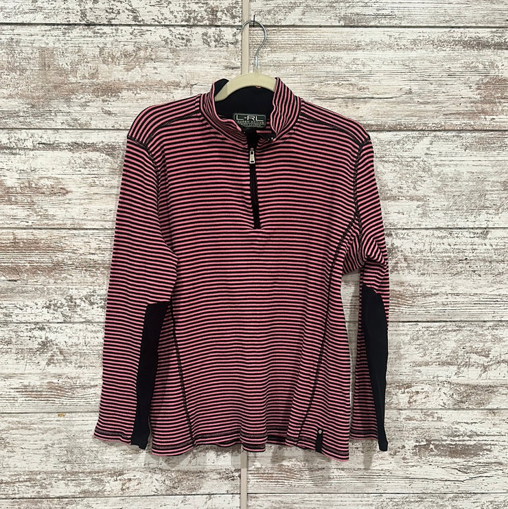 PINK/NAVY LONG SLEEVE TOP