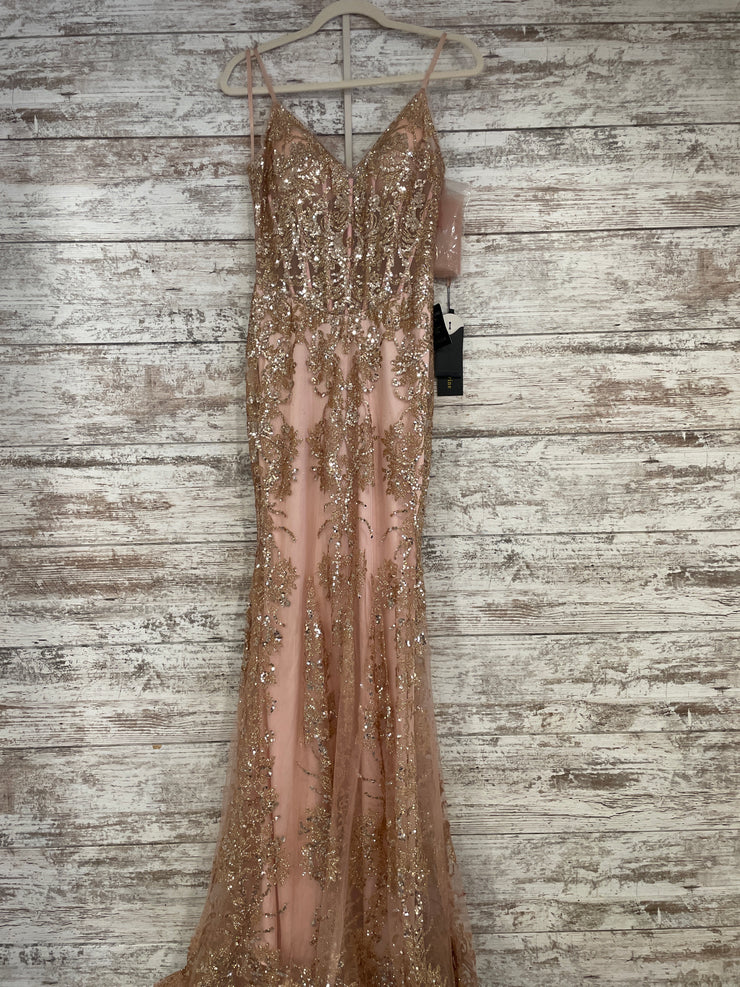 PINK/GOLD SPARKLY MERMAID- NEW