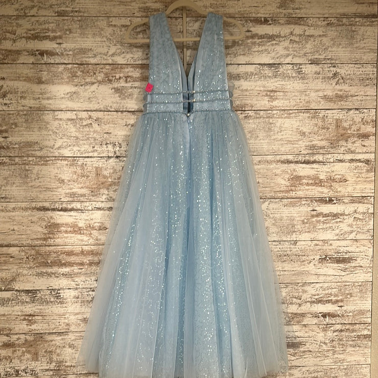 BLUE A LINE GOWN