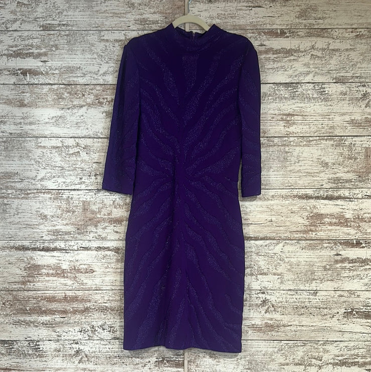 PURPLE KNIT SHIMMER DRESS$1695