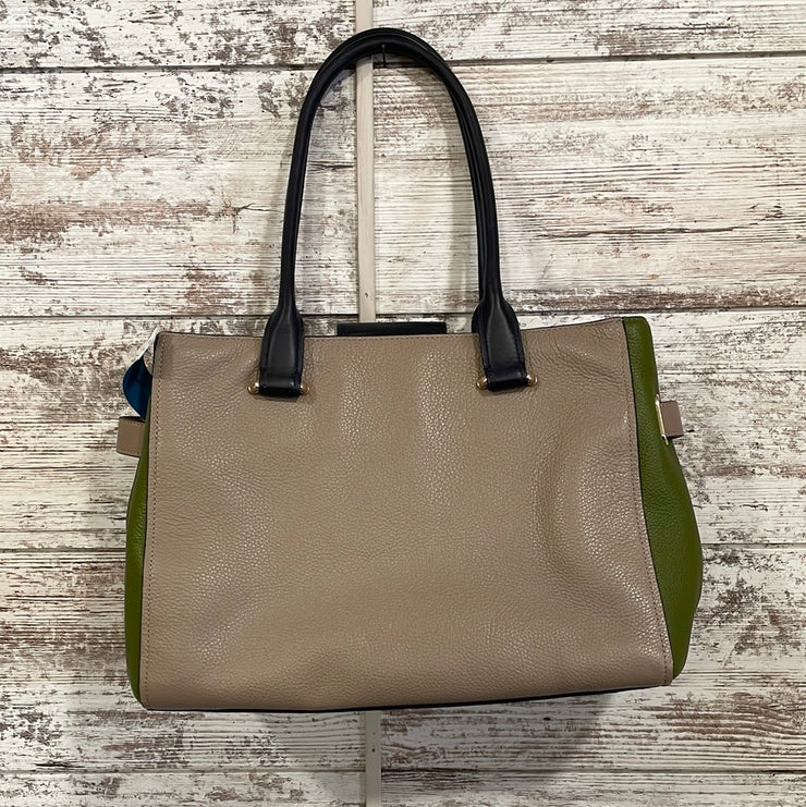 TAN/GREEN LEATHER PURSE $398