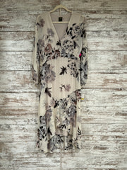 TAN/FLORAL MIDI DRESS (NEW)