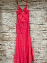 PINK SPARKLY LONG EVENING GOWN