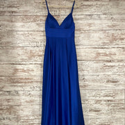 ROYAL BLUE A LINE GOWN