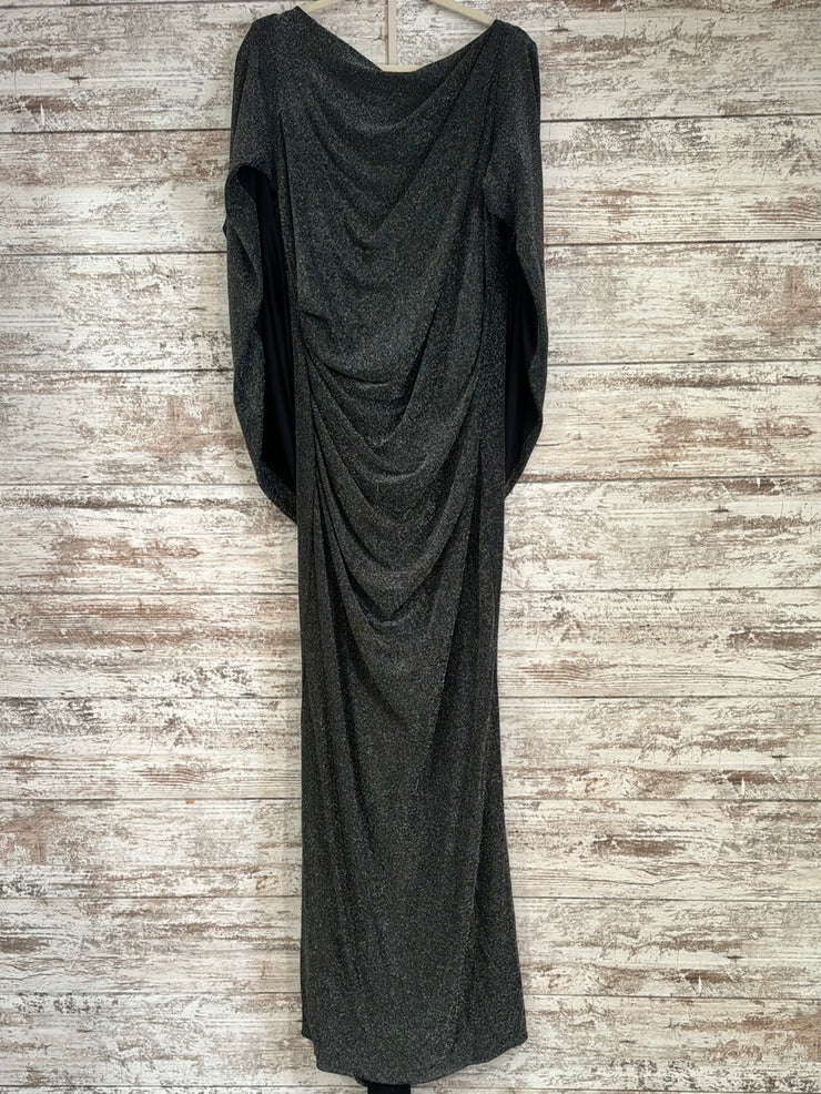GRAY/BLACK SPARKLY LONG DRESS