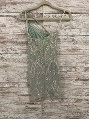 GREEN SPARKLY SHORT DRESS