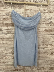 BLUE SPARKLY SHORT DRESS