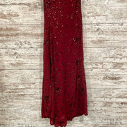 BURGUNDY SEQUIN LONG DRESS-NEW