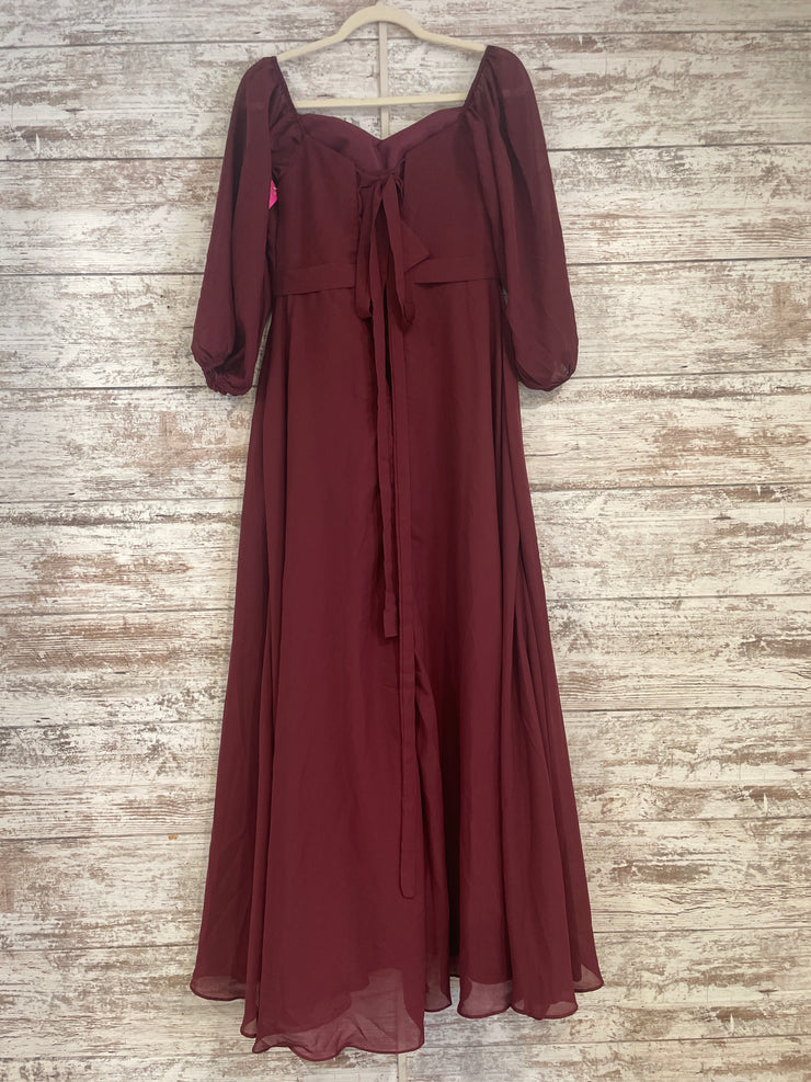 BUGUNDY LONG EVENING GOWN -NEW