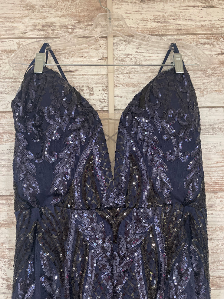 NAVY SPARKLY LONG DRESS (NEW)