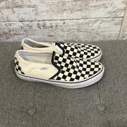 BLACK/WHITE SLIP ON SHOES $60