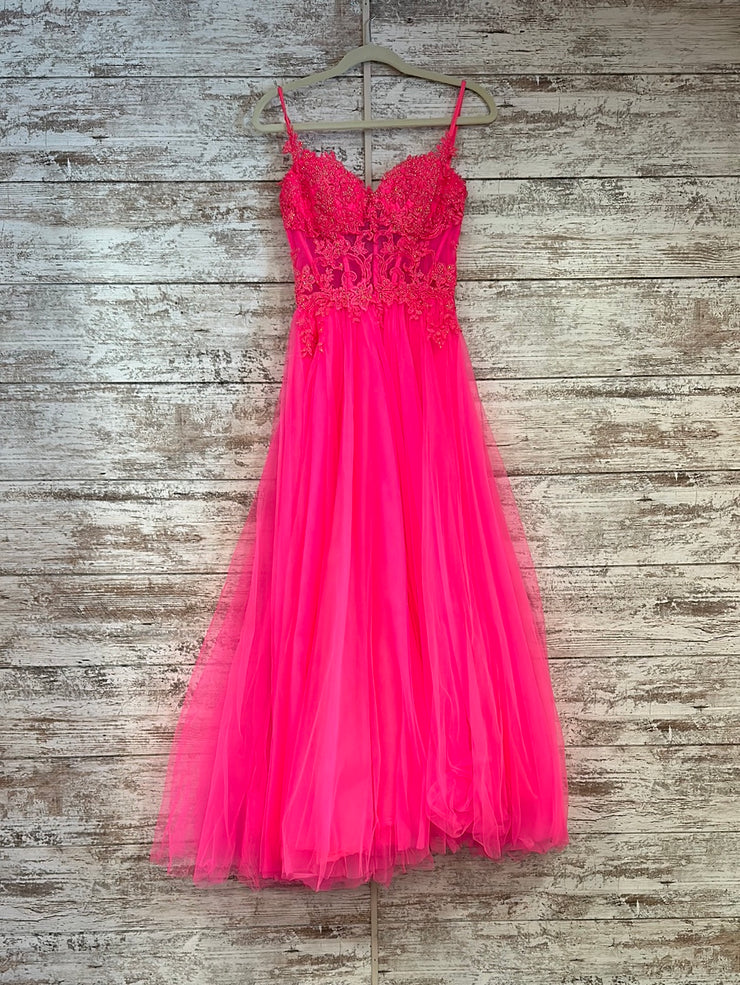 PINK A LINE GOWN