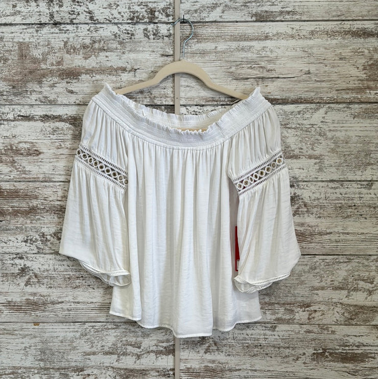 WHITE FLOWY TOP (NEW) $48